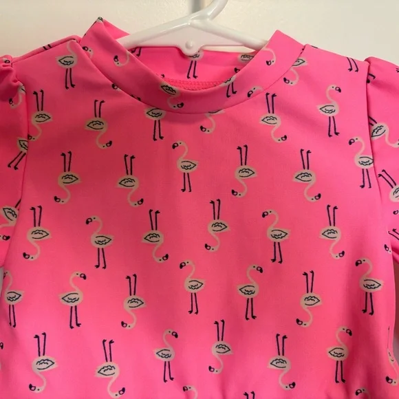Carter's Pink Ruffle Rashguard Swim Set - Picture 2 of 4